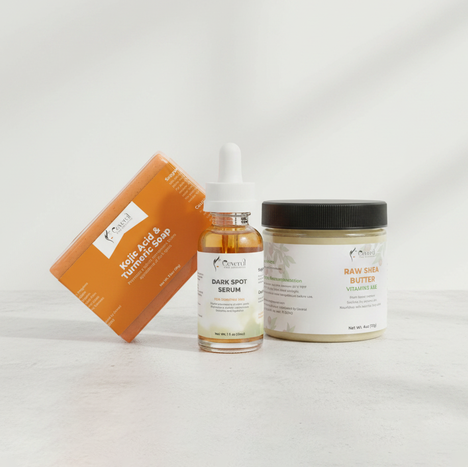 Complete Dark Spot Solution Kit – Serum + Kojic Soap + Shea Butter